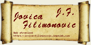 Jovica Filimonović vizit kartica